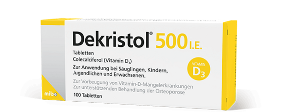 Dekristol<sup>®</sup> 500 I.E. 100 Tabletten zur Vorbeugung von Vitamin D-Mangelerkrankungen